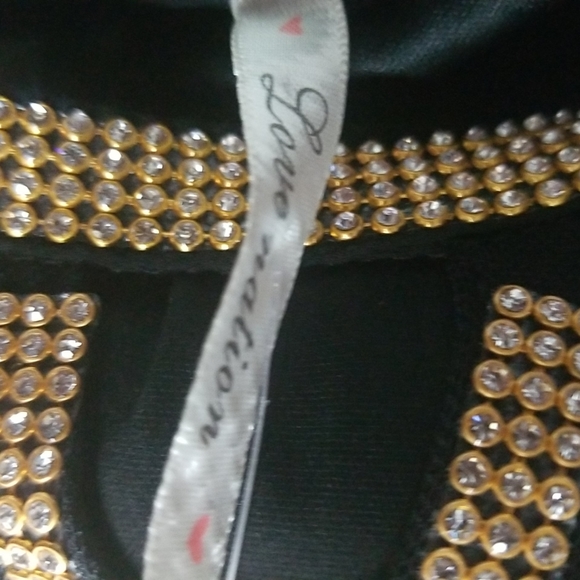 Love Nation glam top medium. Rhinestones,  gold - Picture 5 of 6